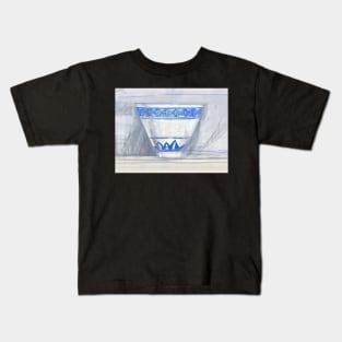 Blue and white cup Kids T-Shirt